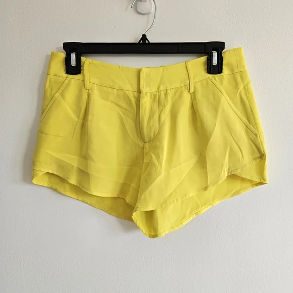 Alice + Olivia High Waist Yellow Shorts - Picture 2 of 8